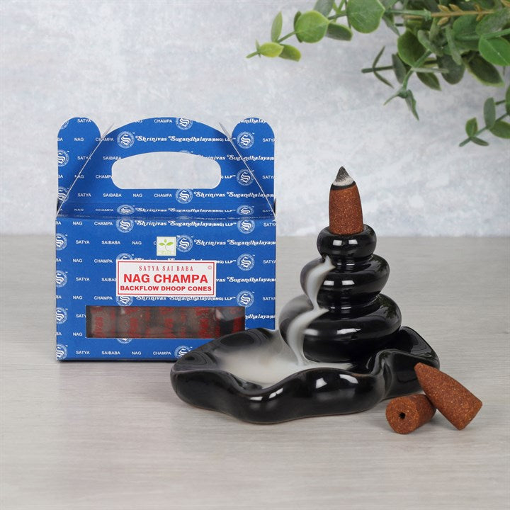 24 Pack of Satya Nag Champa Backflow Dhoop Cones