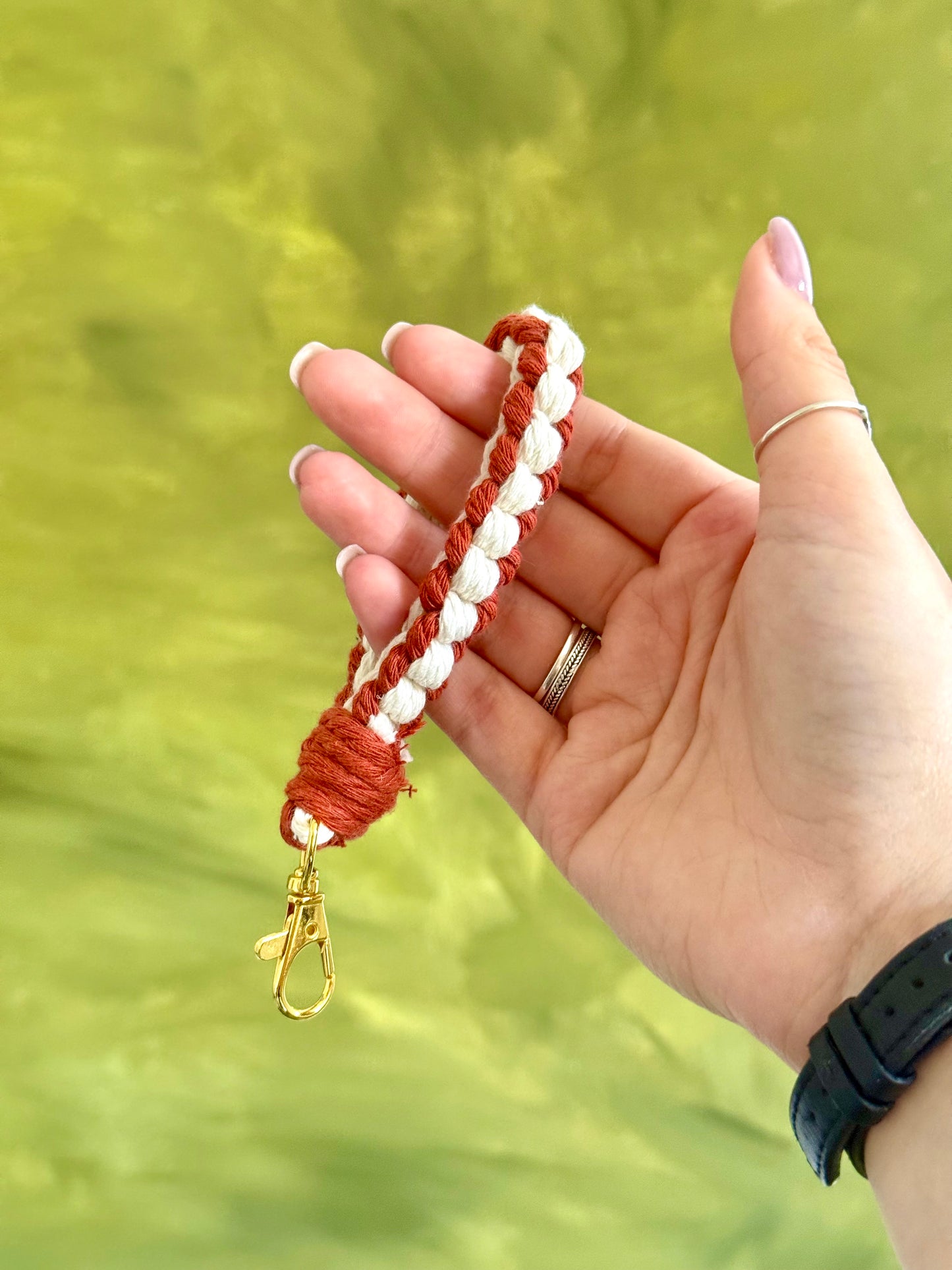 Macramé Wristlet Keychain