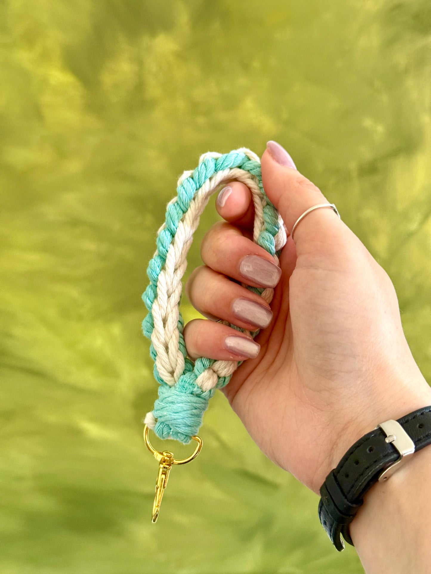 Macramé Wristlet Keychain