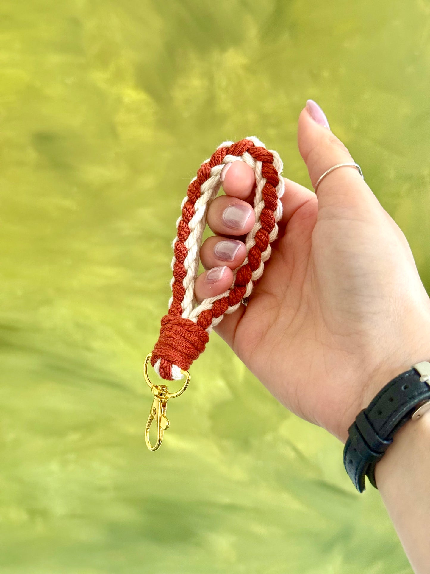 Macramé Wristlet Keychain