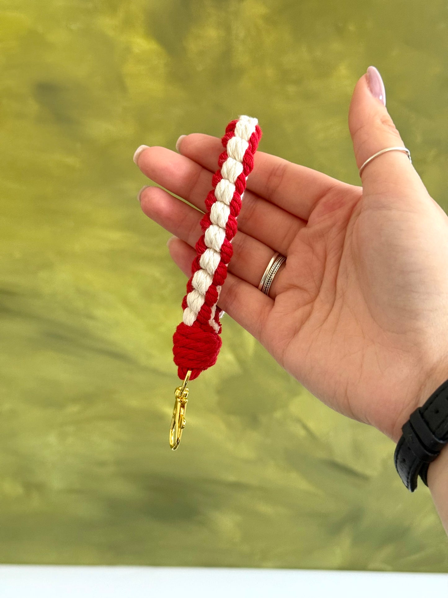 Macramé Wristlet Keychain