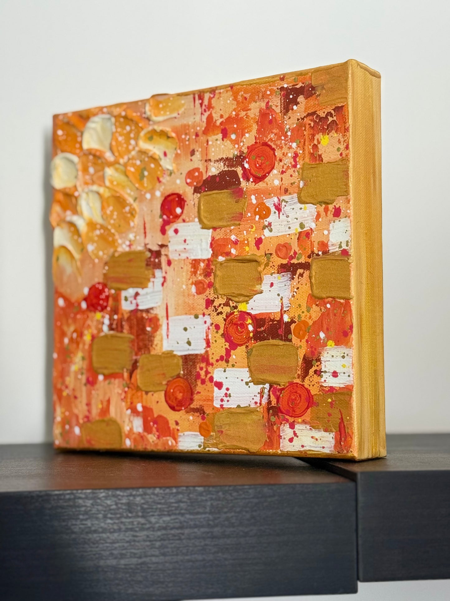 One-of-kind Orange Abstract Canvas