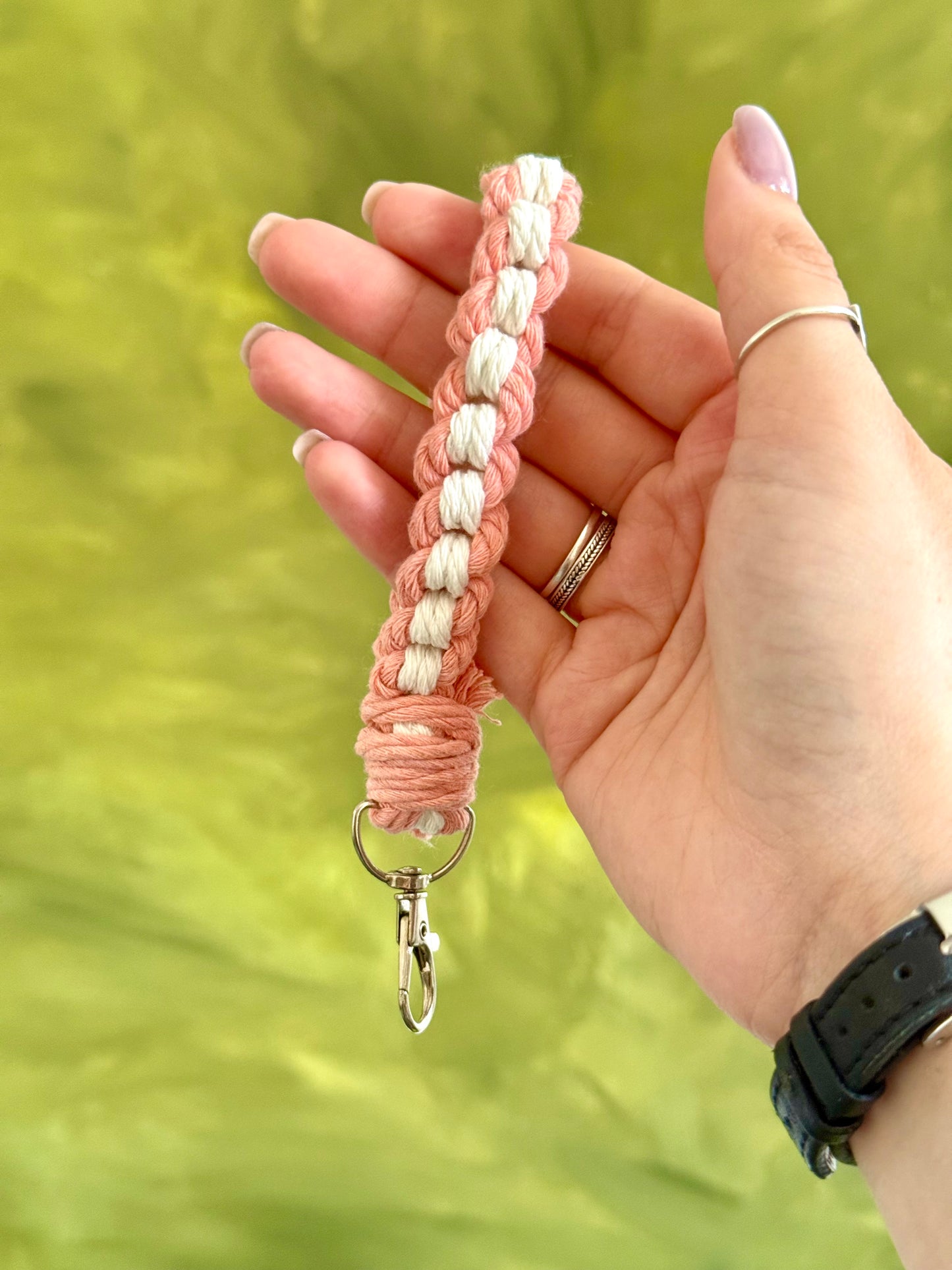 Macramé Wristlet Keychain