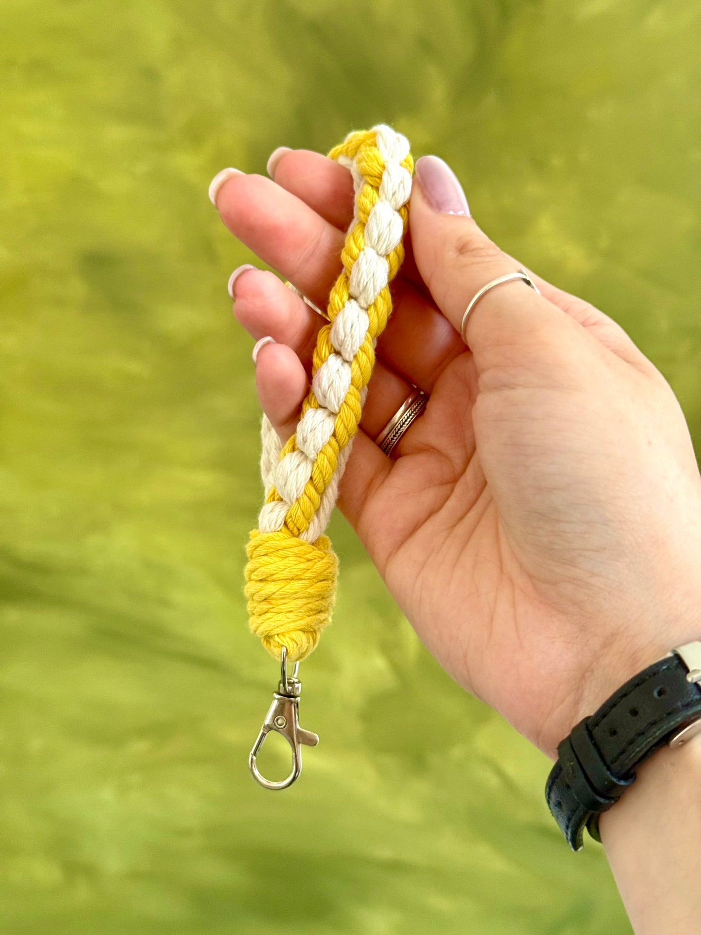 Macramé Wristlet Keychain