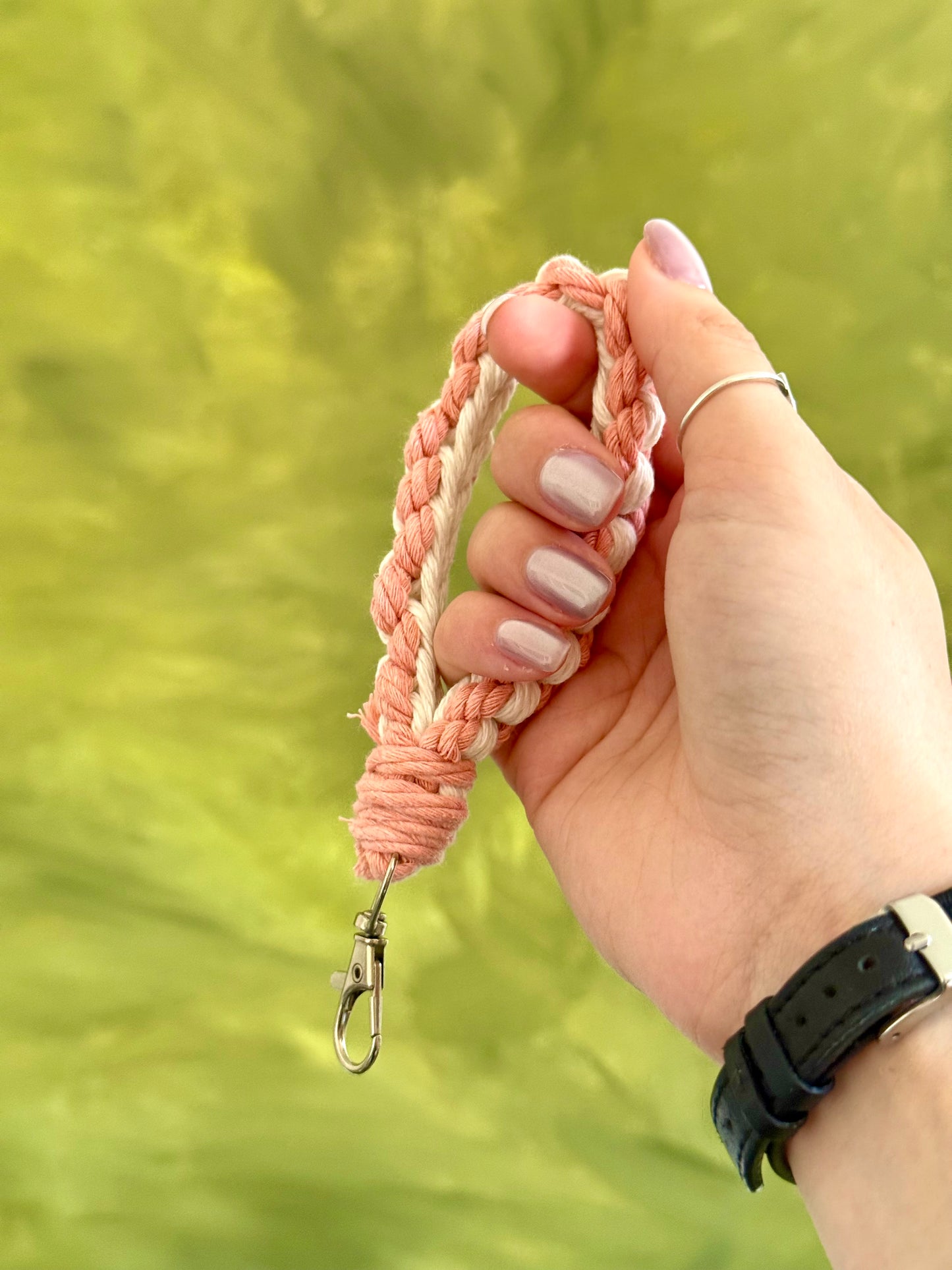 Macramé Wristlet Keychain