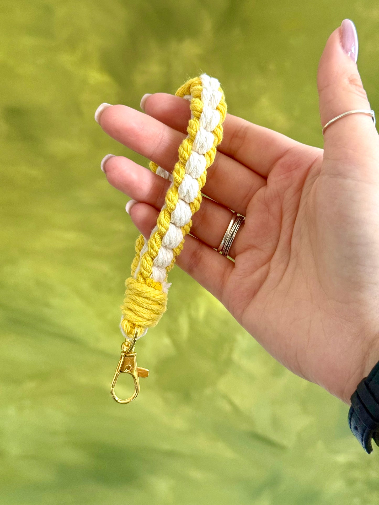 Macramé Wristlet Keychain