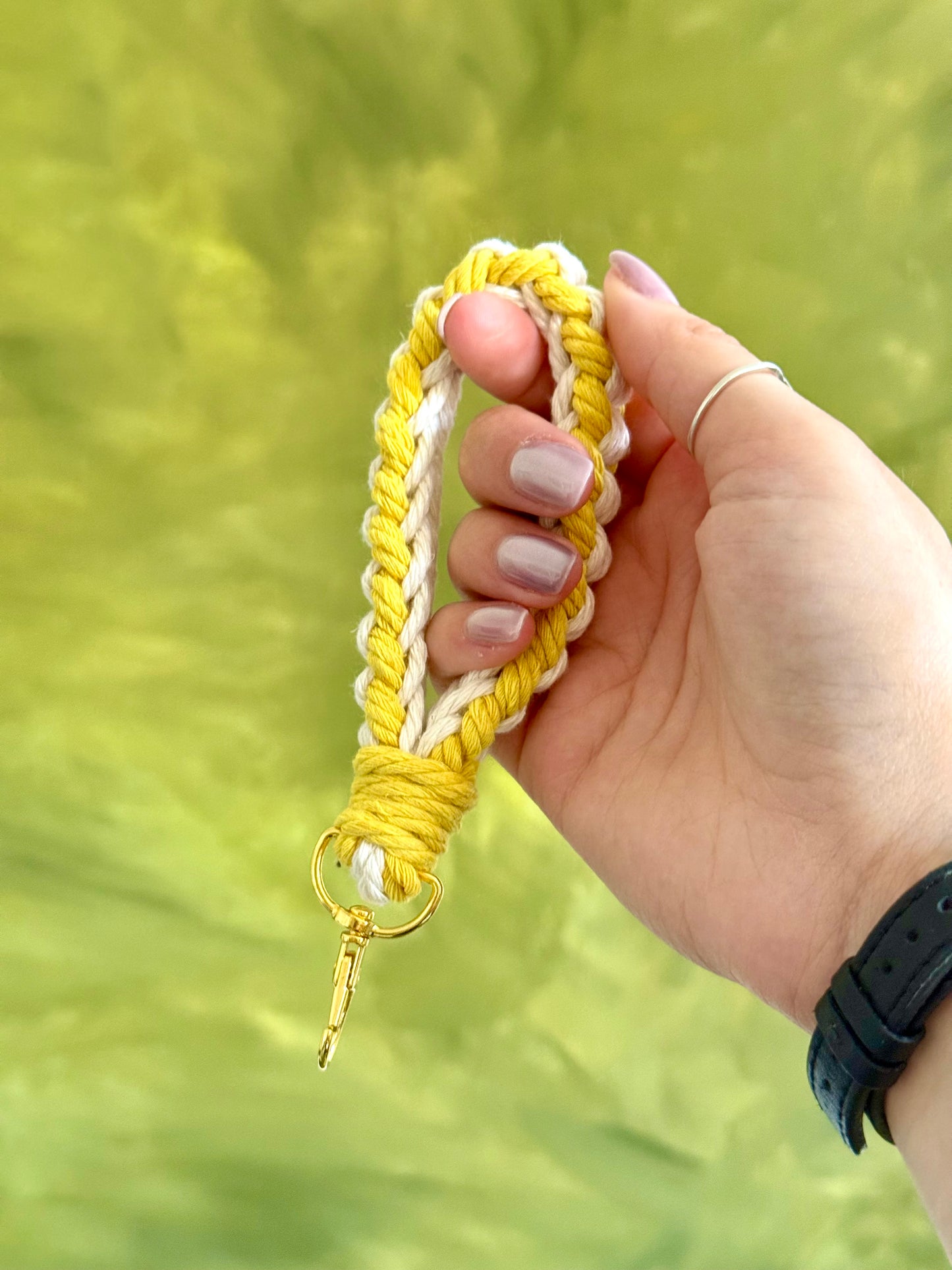 Macramé Wristlet Keychain