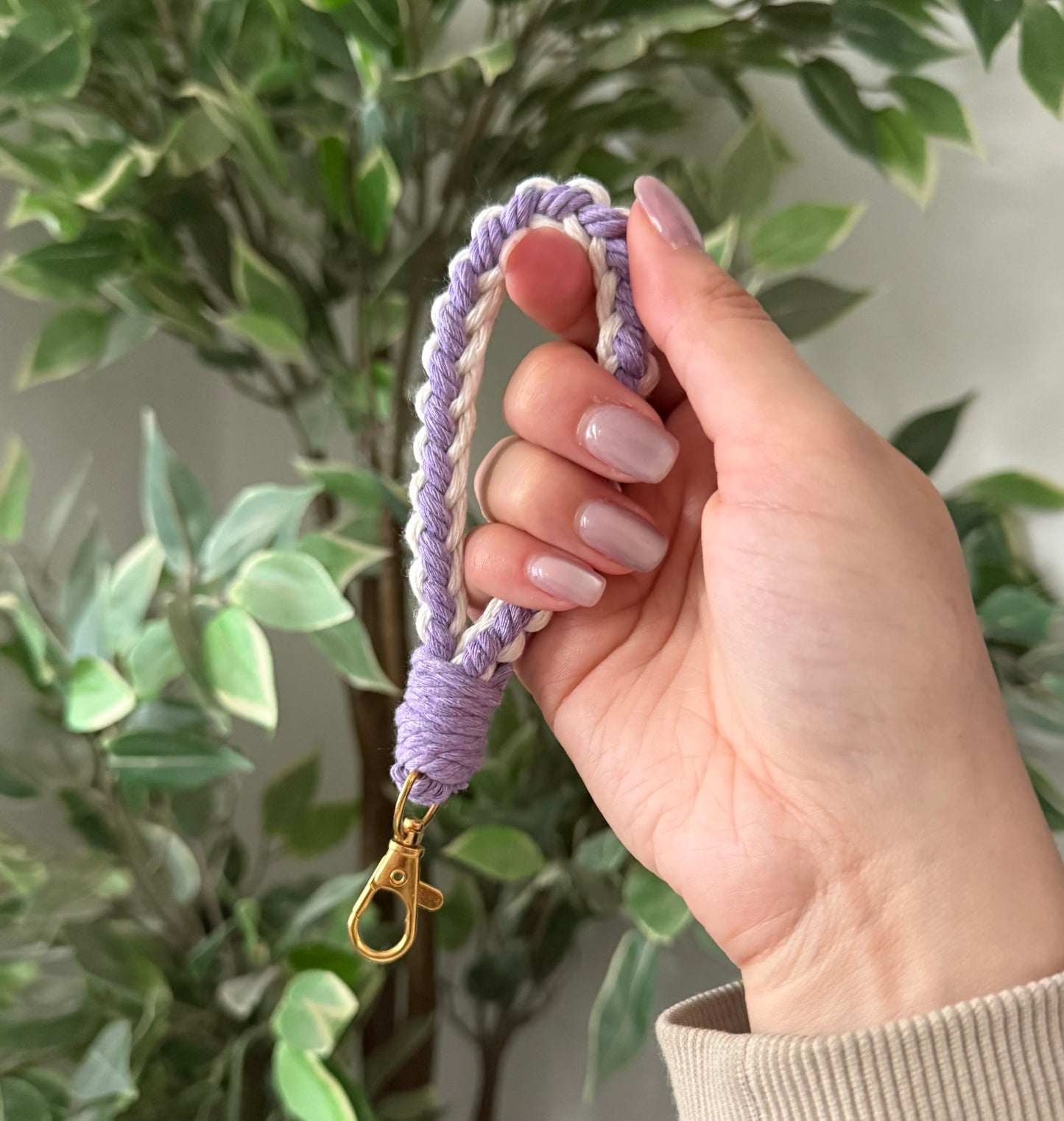 Macramé Wristlet Keychain