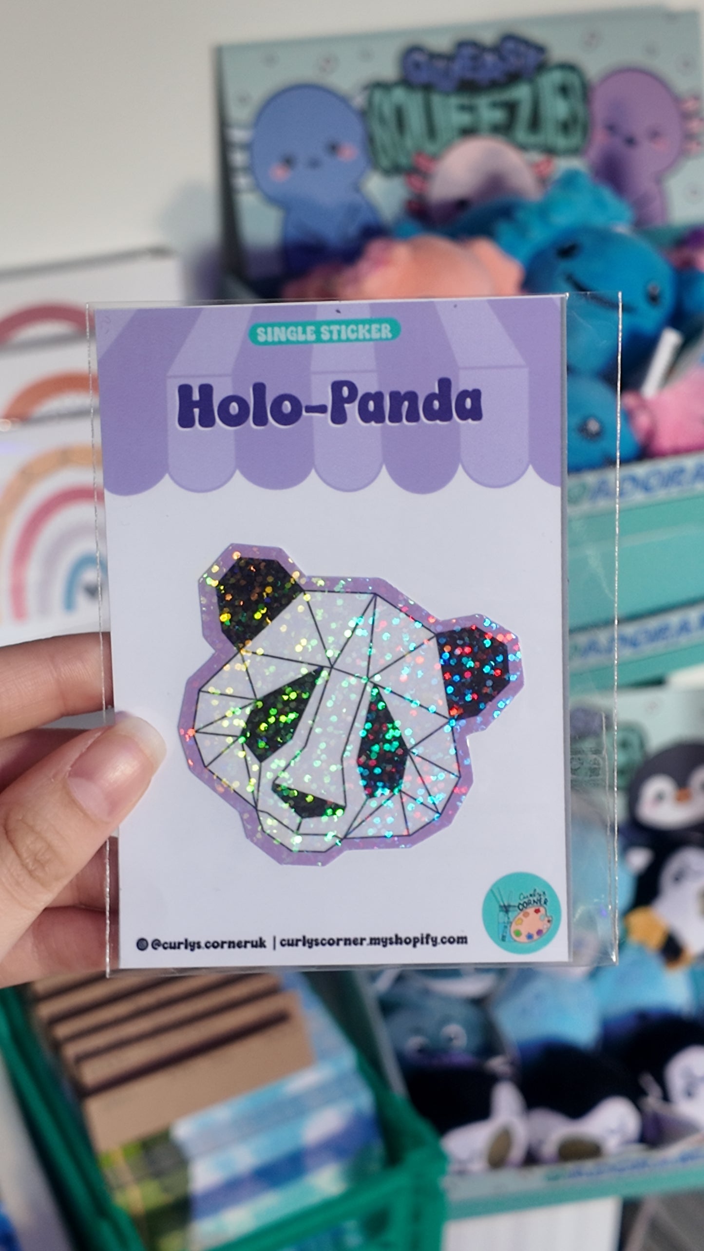 Holographic Panda Sticker - Single Sticker
