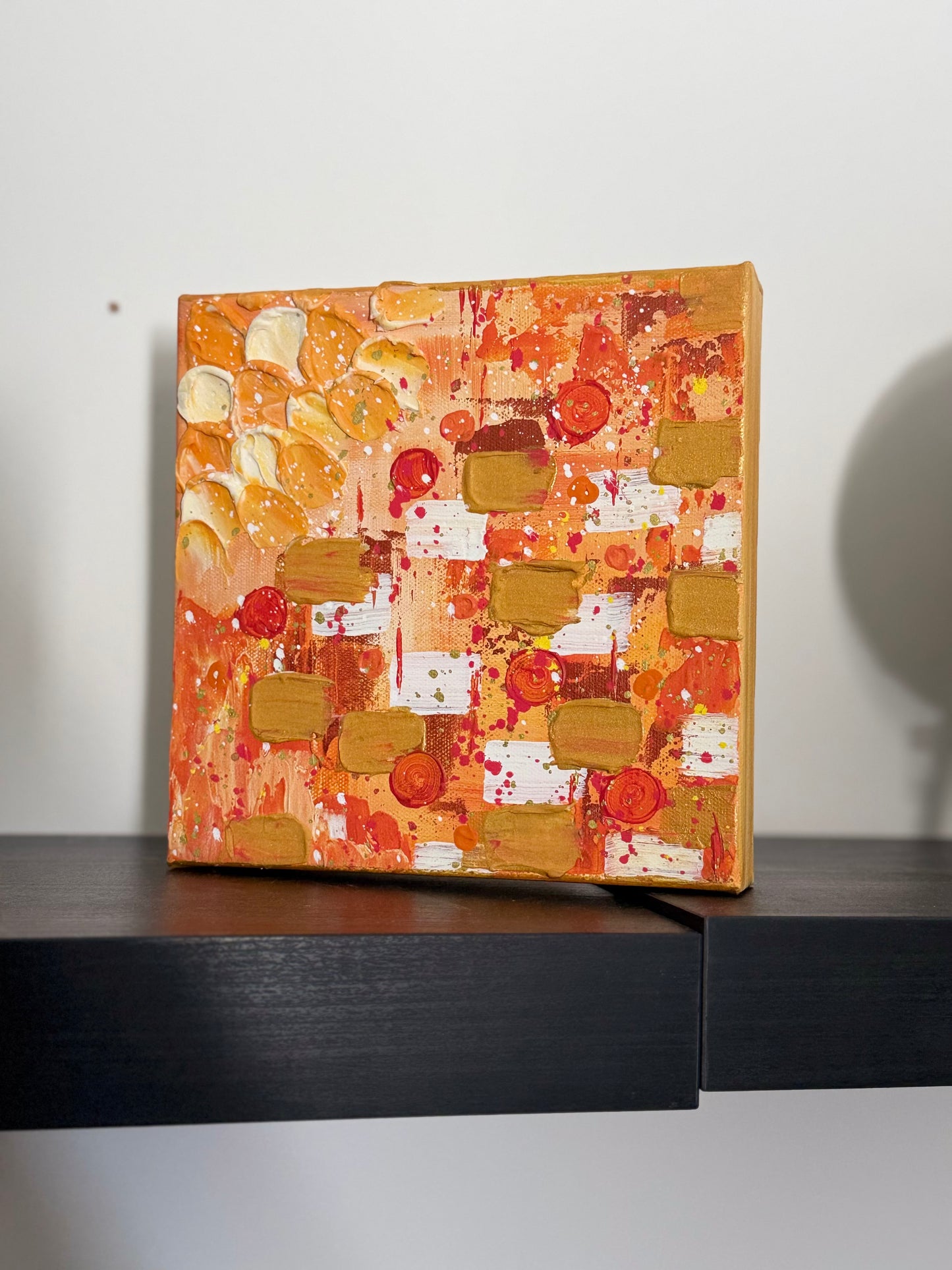One-of-kind Orange Abstract Canvas