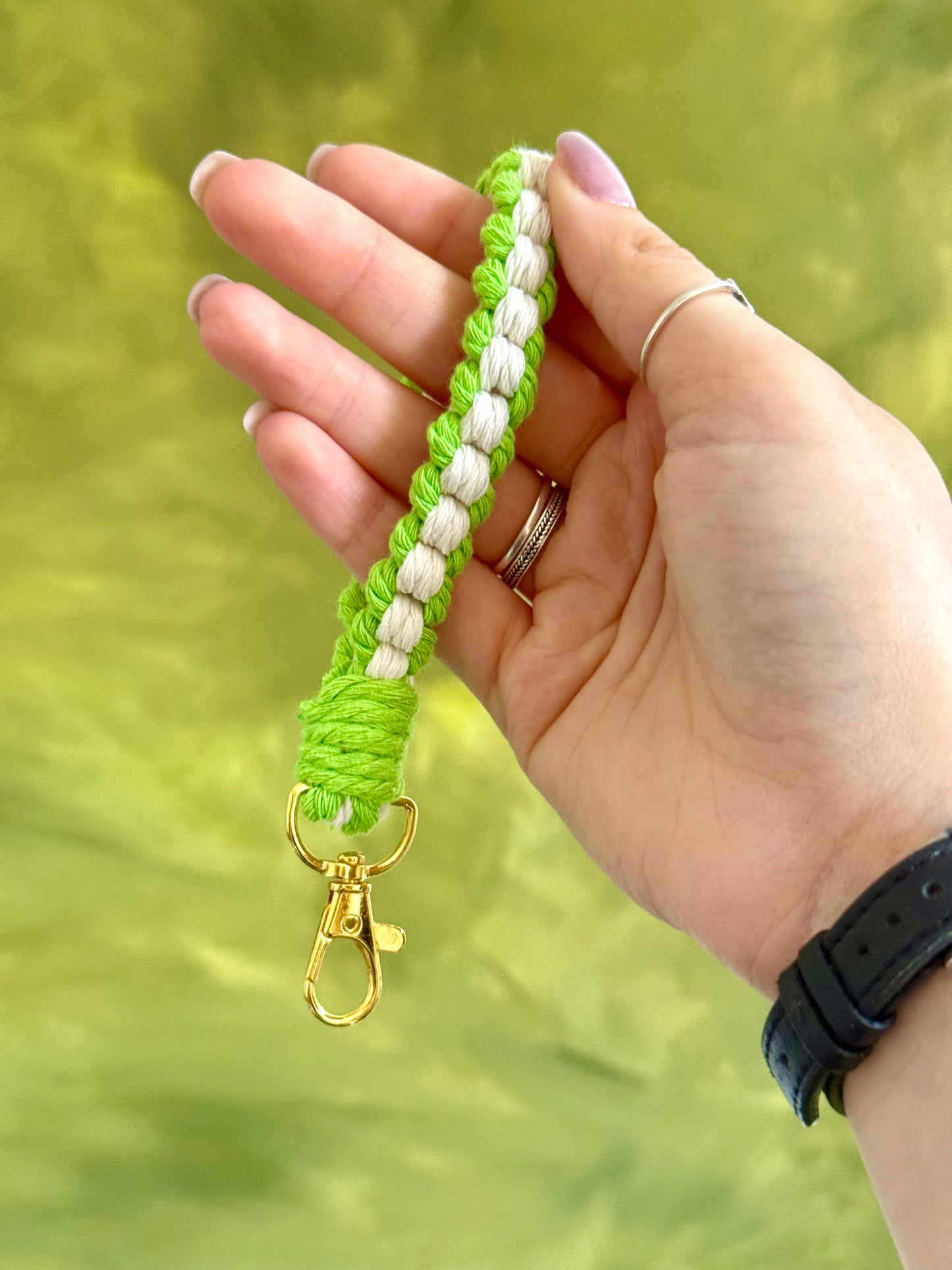Macramé Wristlet Keychain