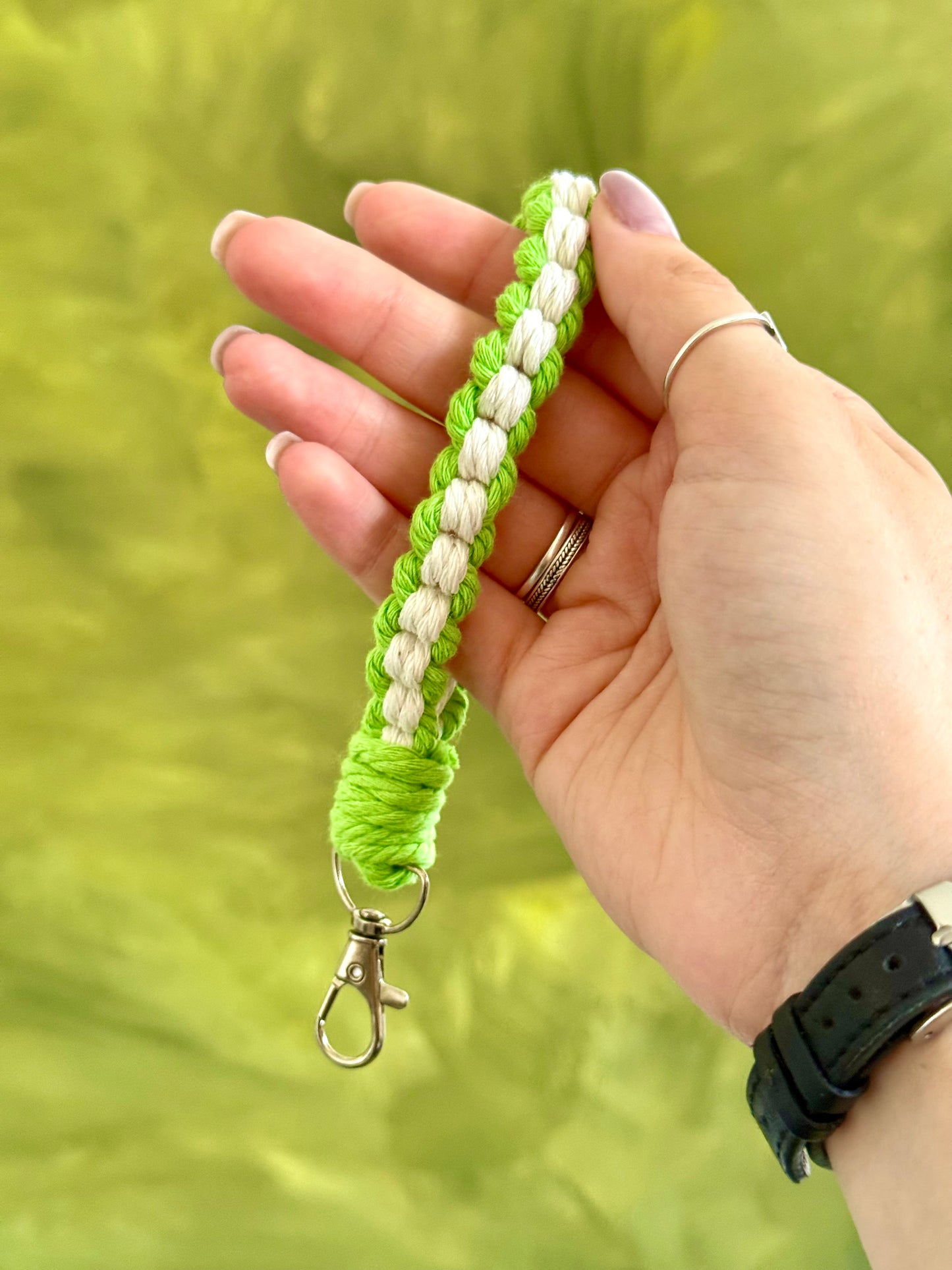 Macramé Wristlet Keychain