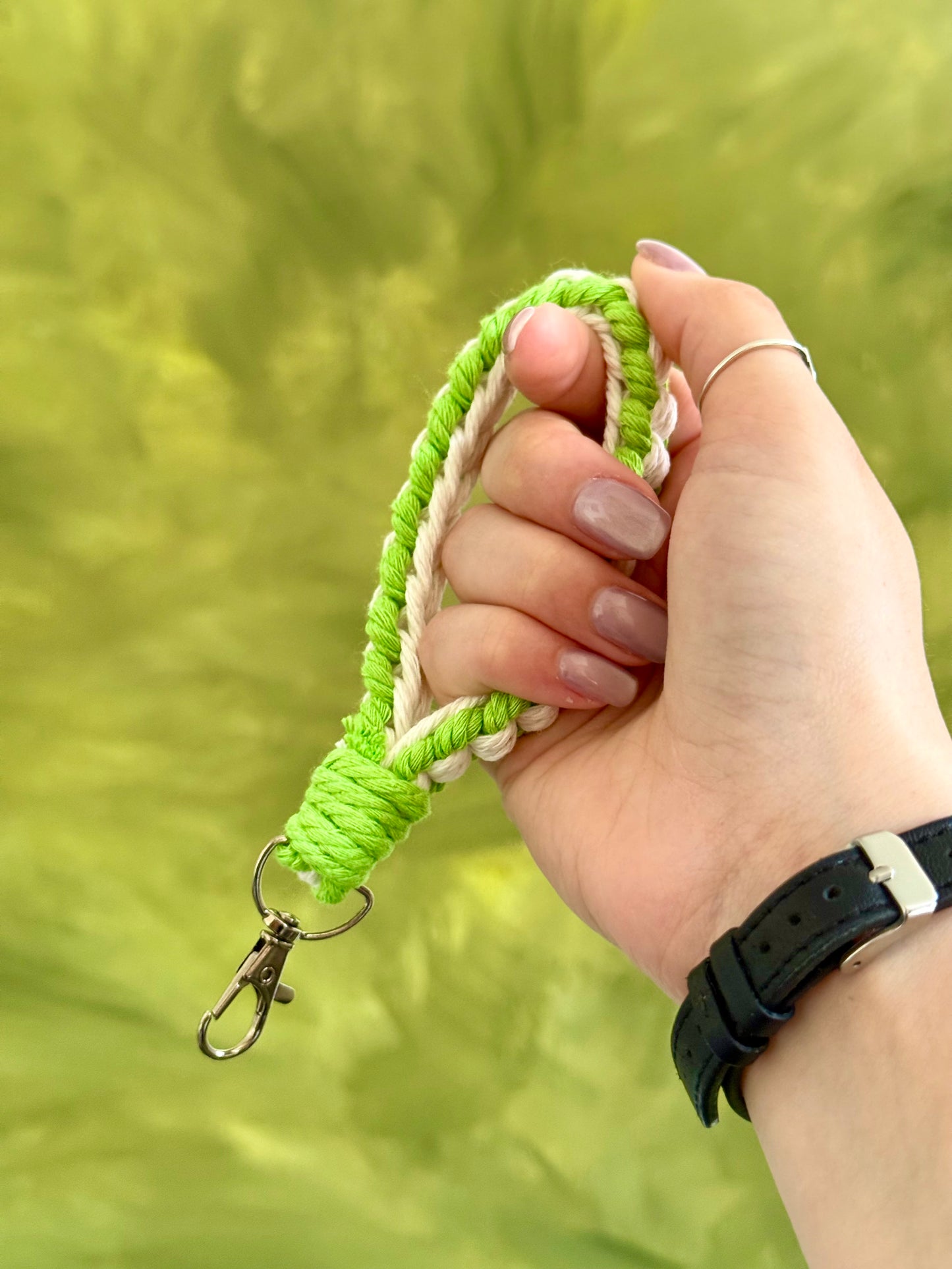 Macramé Wristlet Keychain