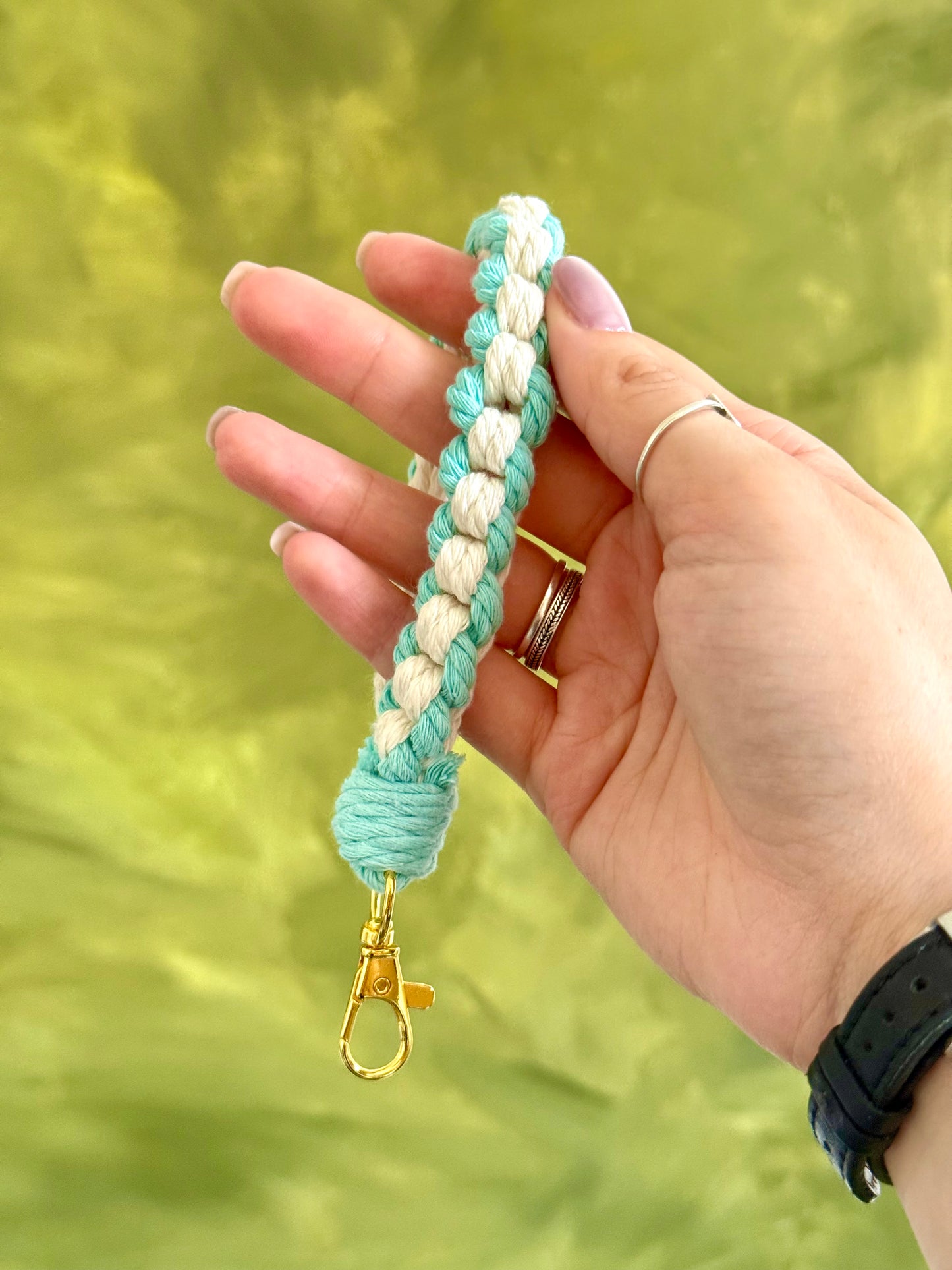Macramé Wristlet Keychain