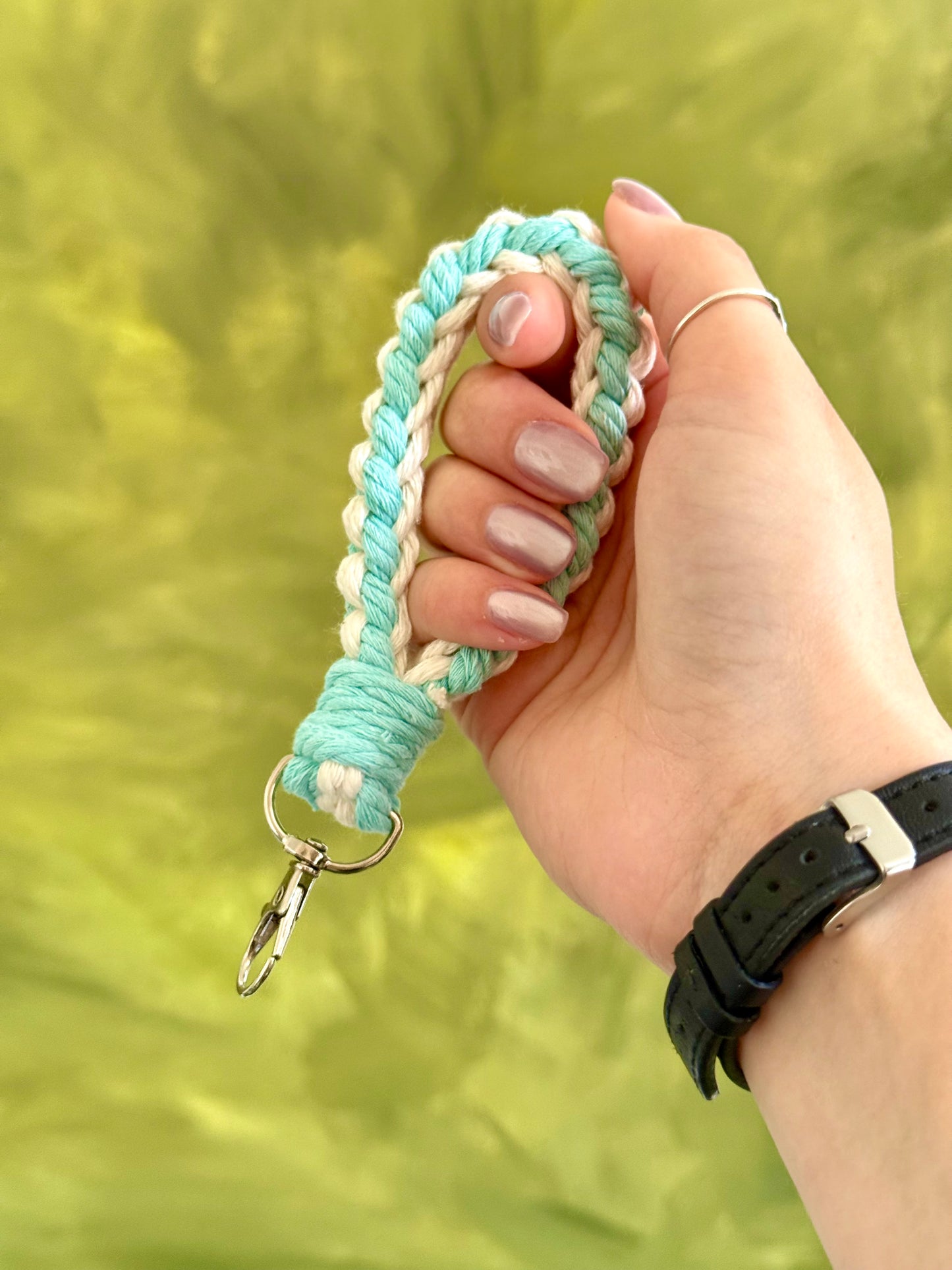 Macramé Wristlet Keychain