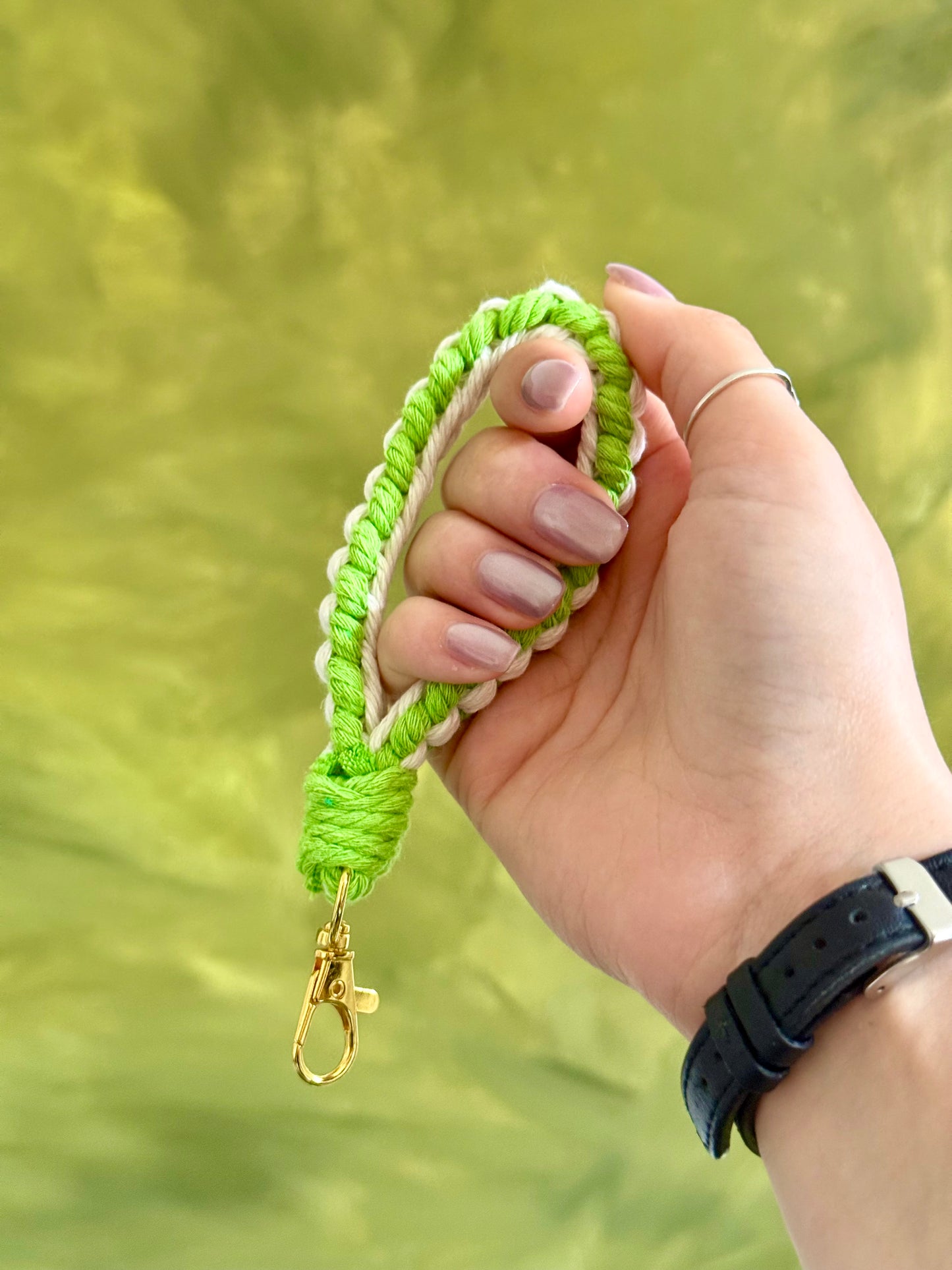 Macramé Wristlet Keychain