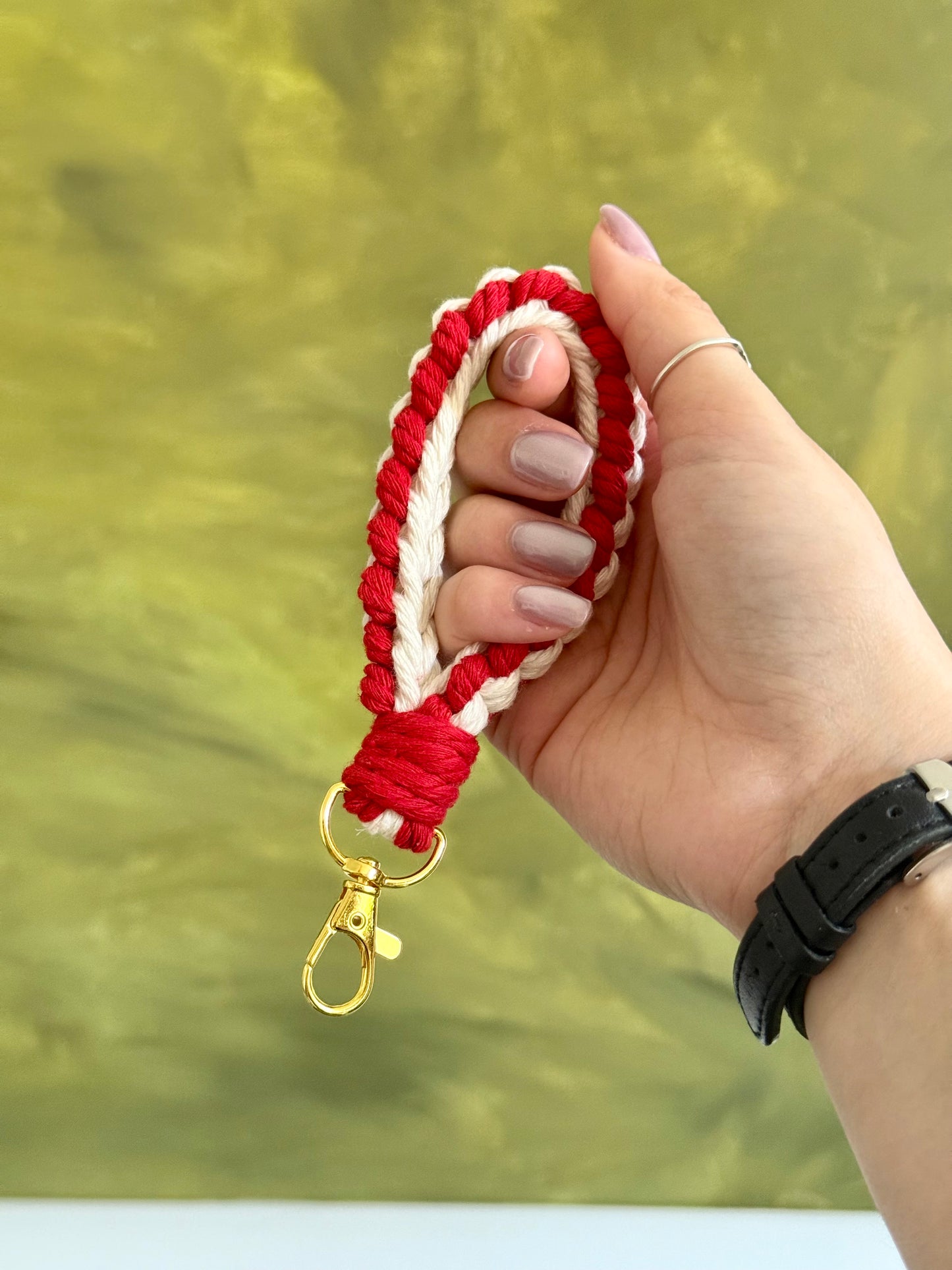 Macramé Wristlet Keychain