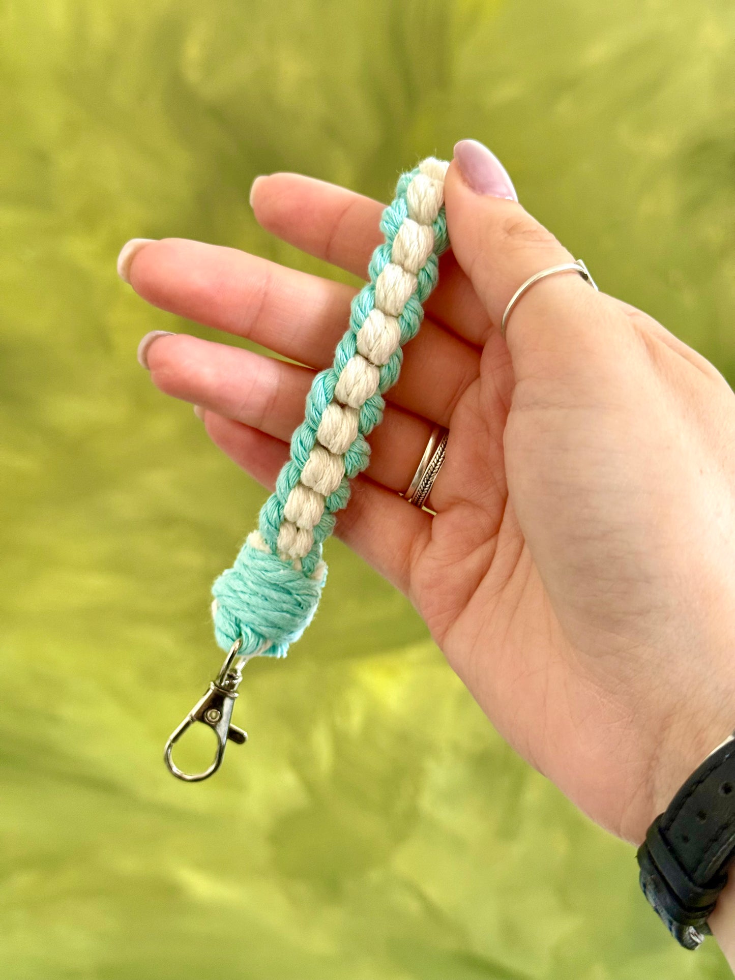 Macramé Wristlet Keychain