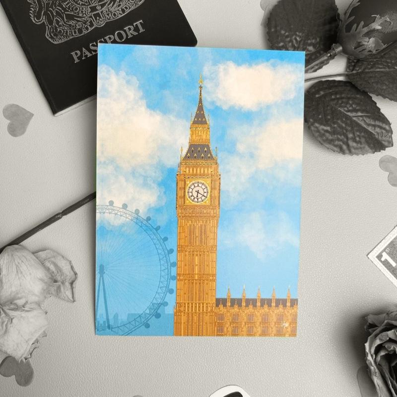 London Postcard - Elizabeth Tower (Big Ben)