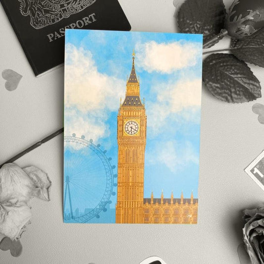 London Postcard - Elizabeth Tower (Big Ben)