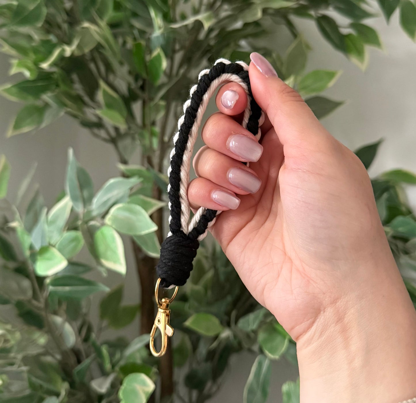 Macramé Wristlet Keychain
