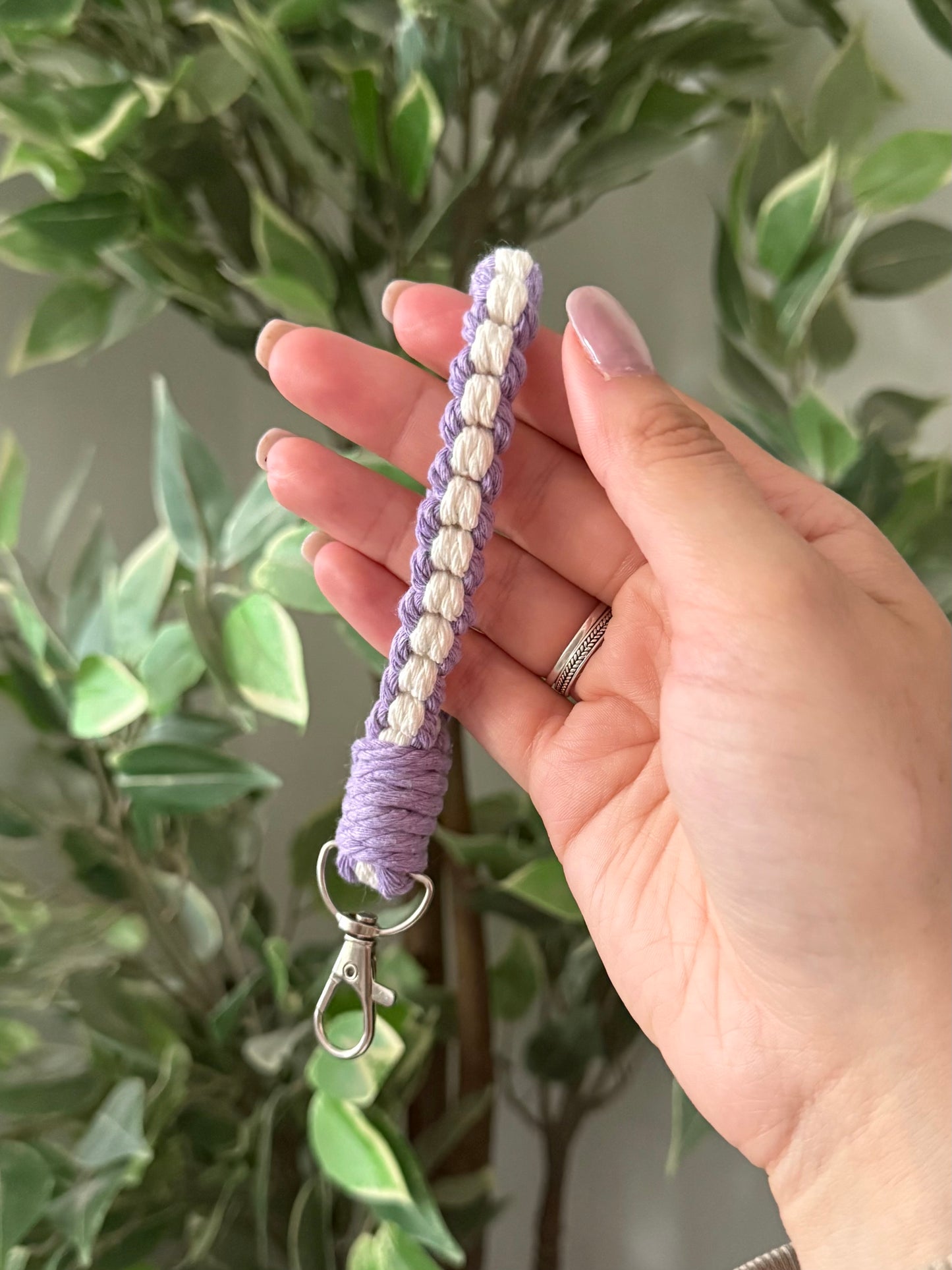 Macramé Wristlet Keychain