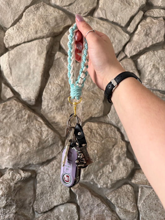 Macramé Wristlet Keychain