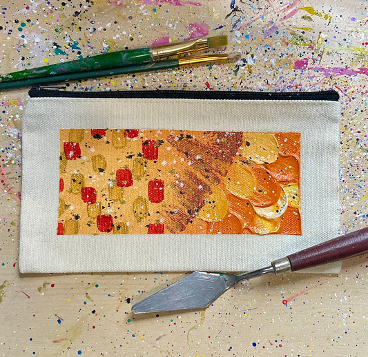Hand Painted Pencil Case, Cosmetics Bag, Travel Pouch