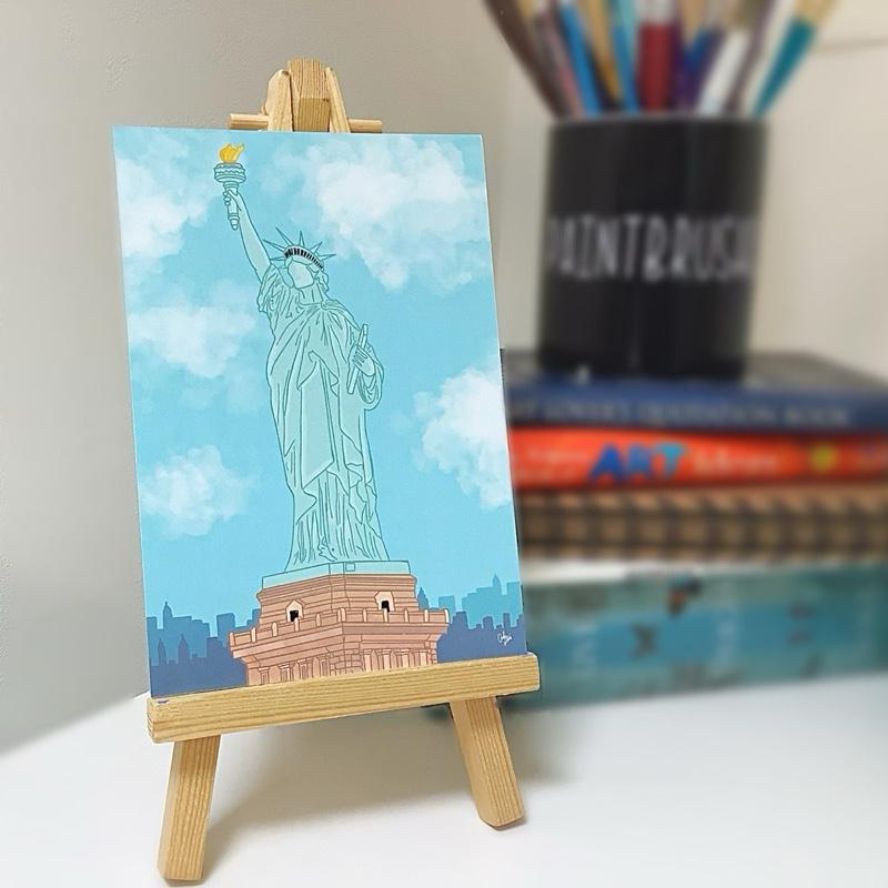 New York Postcard - Statue of Liberty